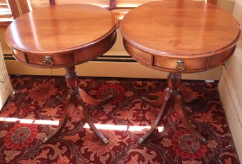 2 Traditional Side Tables Made With Pegged Detailing