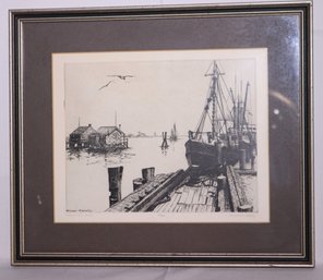 Nantucket Sound By Leonard H Mersky 85/200 Framed Lithograph