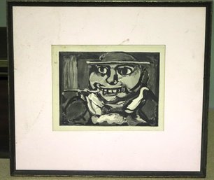 Georges Rouault Clown With Small Hat From Le Cirque Original Wood Engraving