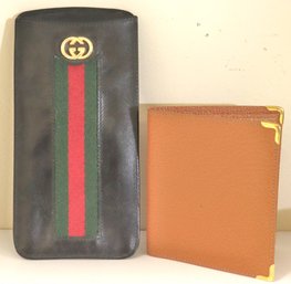 Vintage Gucci Card Holder Like New As Pictured Made In Italy And Gucci Glass Case Made In Italy