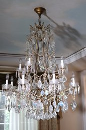 Gorgeous Vintage French Style Dangling Crystal Chandelier With Multiple Arms Approx 32 X 40 Inches