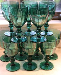 Green Glassware Includes 12 Glasses