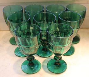 Green Glassware Includes 9 Glasses