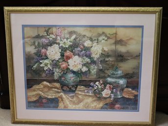 Limited Edition Print Titled Oriental Splendor By Lena Liu In Gold Frame With COA