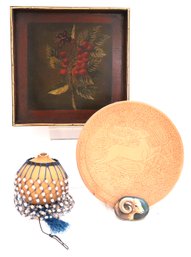 Collection Includes Hand Painted Rock From Killorglin Ireland, Handmade Plate By Kocossos Rodos And More