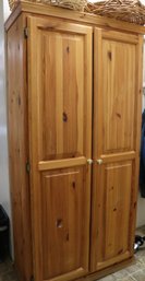Pine Wood Cabinet, Great For Extra Storage!