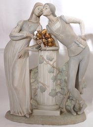 Large Vintage Lladro Romeo & Juliet Porcelain Figure, Broken Sword