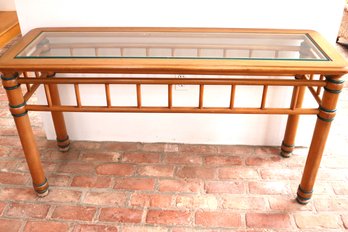 Console Table With Glass Insert