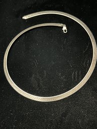 STERLING SILVER 24' WIDE MODIFIED S LINK NECKLACE - ITALY