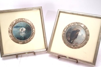 2 Vintage Framed Prints Measures Of Feathered Favorites By Joseph Wolf