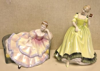 Vintage Royal Doulton Porcelain Figurines Paula HN 2906 And Pauline HN2441