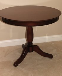Stylish Round Wood Table With Pedestal Base Made In France