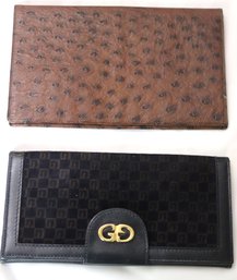 Gucci Leather And Suede Ladies, Wallet, And Ostrich Skin Mens Wallet