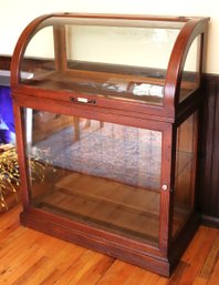 Oscar Onken Co Antique Rounded Top Glass Wood Display Case