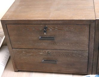 Bassett Furniture Ceruse Oak 2 Drawer File Cabinet