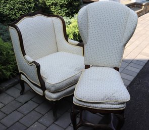 Louis XVI Style Fauteuil Armchair And Tall Back French Side Chair