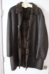Vintage Andrew Marc Shearling Mens Jacket 100 Percent Lamb And Leather XL