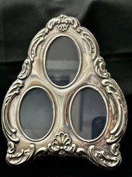 STERLING SILVER CARRS 3 OVAL PICTURE FRAMES