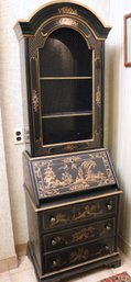 Vintage Hand Painted Chinoiserie Secretary Desk