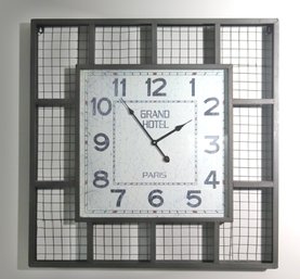 Grand Hotel Paris Metal Clock Decor