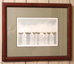 Framed Lithograph Reflections Numbered And Signed By The Artist