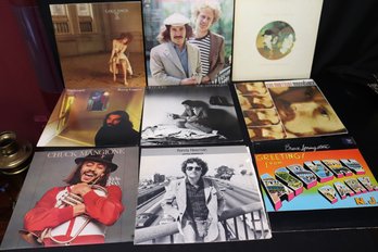 Lot Of 9 Vintage Record Albums With Bruce Springsteen And Van Morrison.