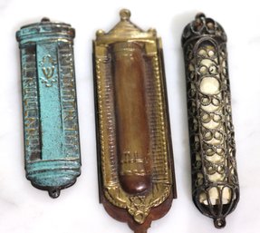 Vintage Mezuzah Collection Include A Handmade Sterling 925 Piece Made In Israel