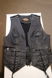 Harley Davidson Leather Vest Size Small