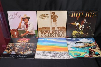 Lot Of 6 Vintage Record Albums With Jerry Jeff Walker