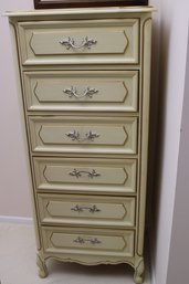 Six Drawer Lingerie Chest In French Provincial, White By Henry Link Furniture.