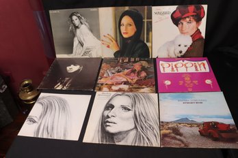 Lot Of 9 Vintage Record Albums Featuring Barbara Streisand