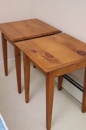 Pair Of Pine Shaker Style Side Tables