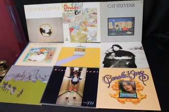 Lot Of 9 Vintage Record Albums With Cat Stevens And Linda Ronstadt