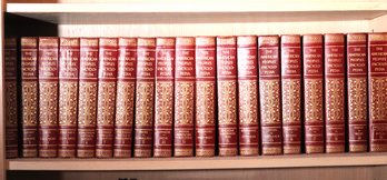 The American Peoples Encyclopedia Volumes 2 - 20 With Beautiful Red And Gilt Covers Copyright 1955