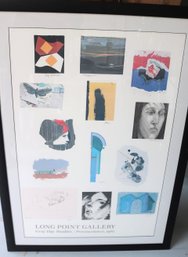 Long Point Gallery Provincetown Framed Poster Signed By Participating Artists, 1982
