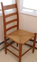 Shaker Style, Oak Ladderback Chair With Twine Seat