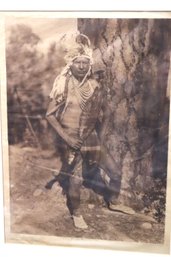 Native American Photograph Of Big Knife-Flathead, From A Copyrighted 1910 Photo By E.L. Curtis.