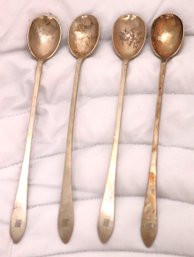 4 Tiffany & Co Sterling Silver Ice Tea Spoons