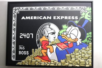 American Express Giclee Artwork With Donald Duck Laws Of Success