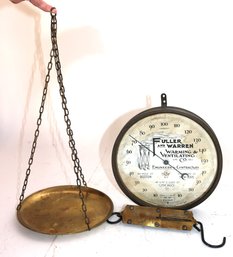 Vintage Scales Includes Chatillons Spring Balance NY 25lb, Fuller & Warren Warming & Ventilating Co.