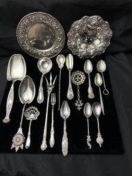 STERLING SILVER 17 PC MIXED LOT