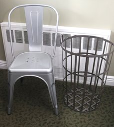 Chair And Metal Basket