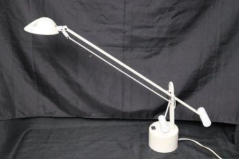 Adjustable Postmodern, White Halogen, Counterbalance Table Lamp Up To 26 Inches Tall