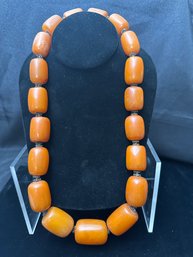 22 Inch Chunky Creamy Butterscotch Amber Necklace