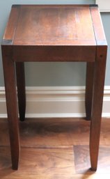 Rustic Pegged Wood Side Accent/table