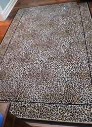 Quality Cheetah Print Area Carpet Measures Approximately 107 X 72 Inches