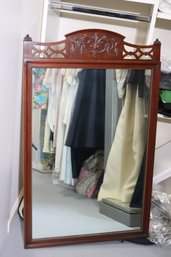 Vintage Carved Wood Wall Mirror Is 24 X 40 Inches