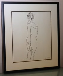 Nudist Portrait Sketch Print - LD III 1997
