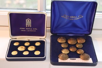 John Small London San Francisco Commemorative Buttons, Old Course St. Andrews And The Suffolk Reg 1914