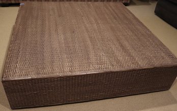 Ralph Lauren Large Square Shaped Rattan Coffee Table, Great For All Your Coffee Table Books!